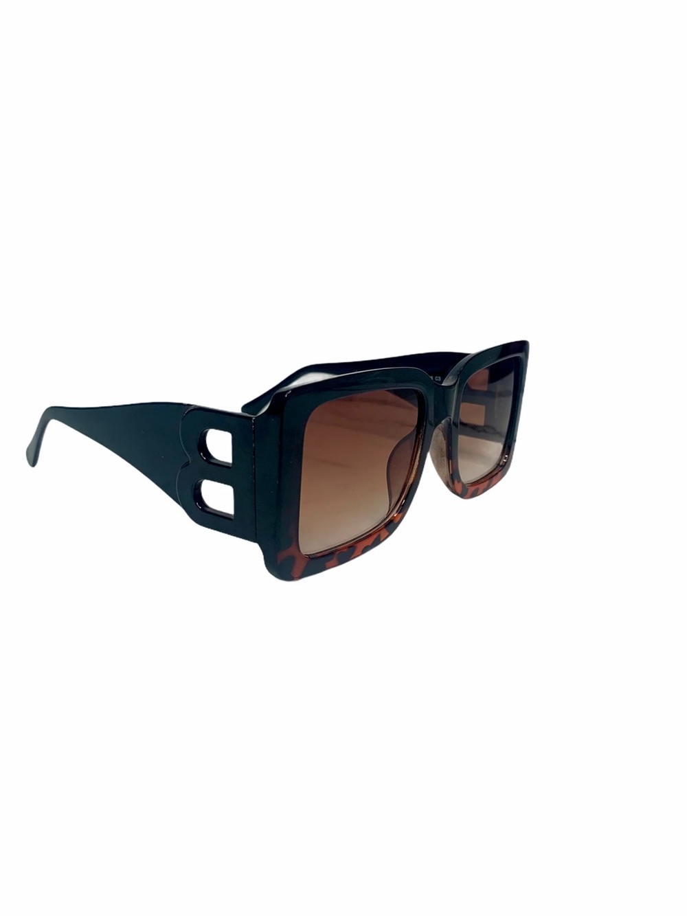 Oversized Square Acetate B Sunglasses •Tortoise/Black • NWT BE4312 - Picture 1 of 3